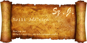 Szili Jácint névjegykártya